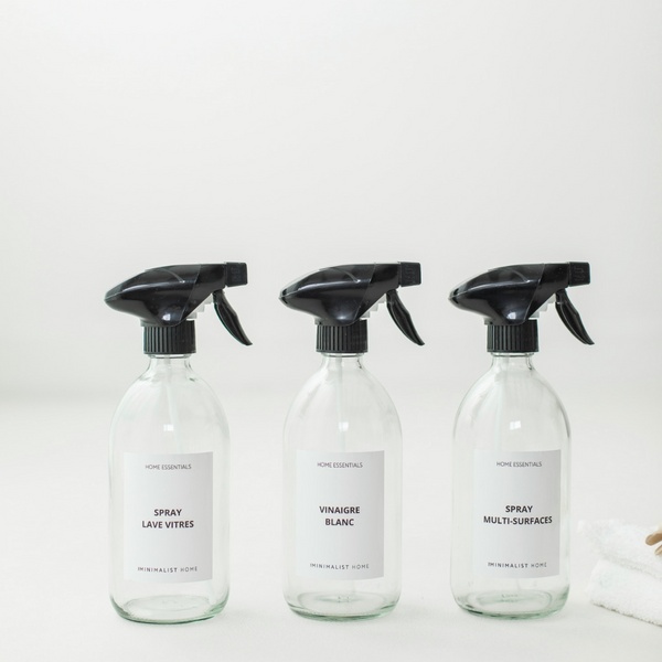 Bouteille Spray Pour Cheveux – 17 Cm – Noir Et Transparent – Paris Prix – Neuf
